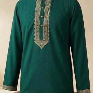Premium Men's Cotton Designer Panjabi - Exclusive Festival Collection
